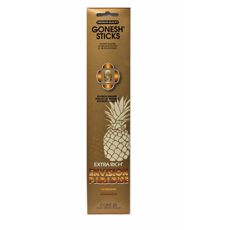 Gonesh Incense Sticks – Envision Paradise, Set of 8, Fragrant Home Sticks