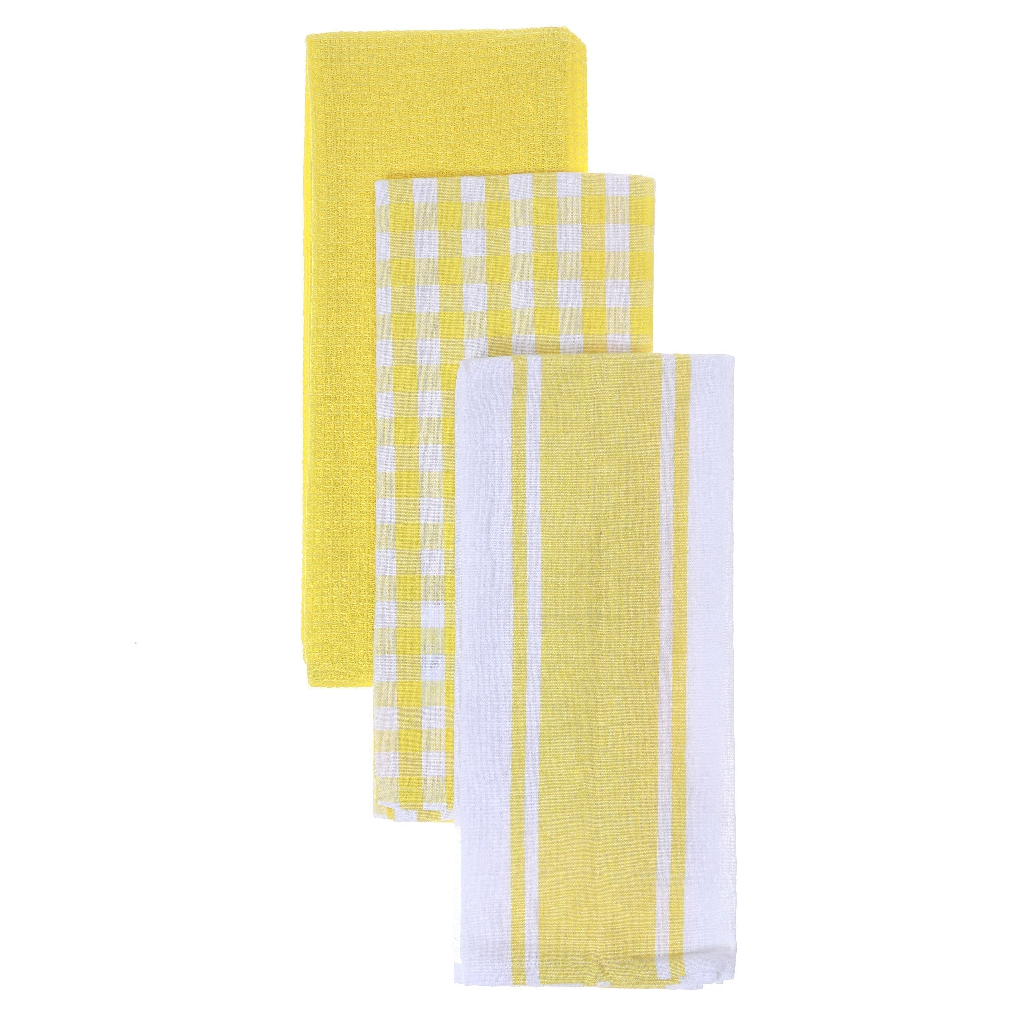 3 Pack Yellow Kitchen Towel Set