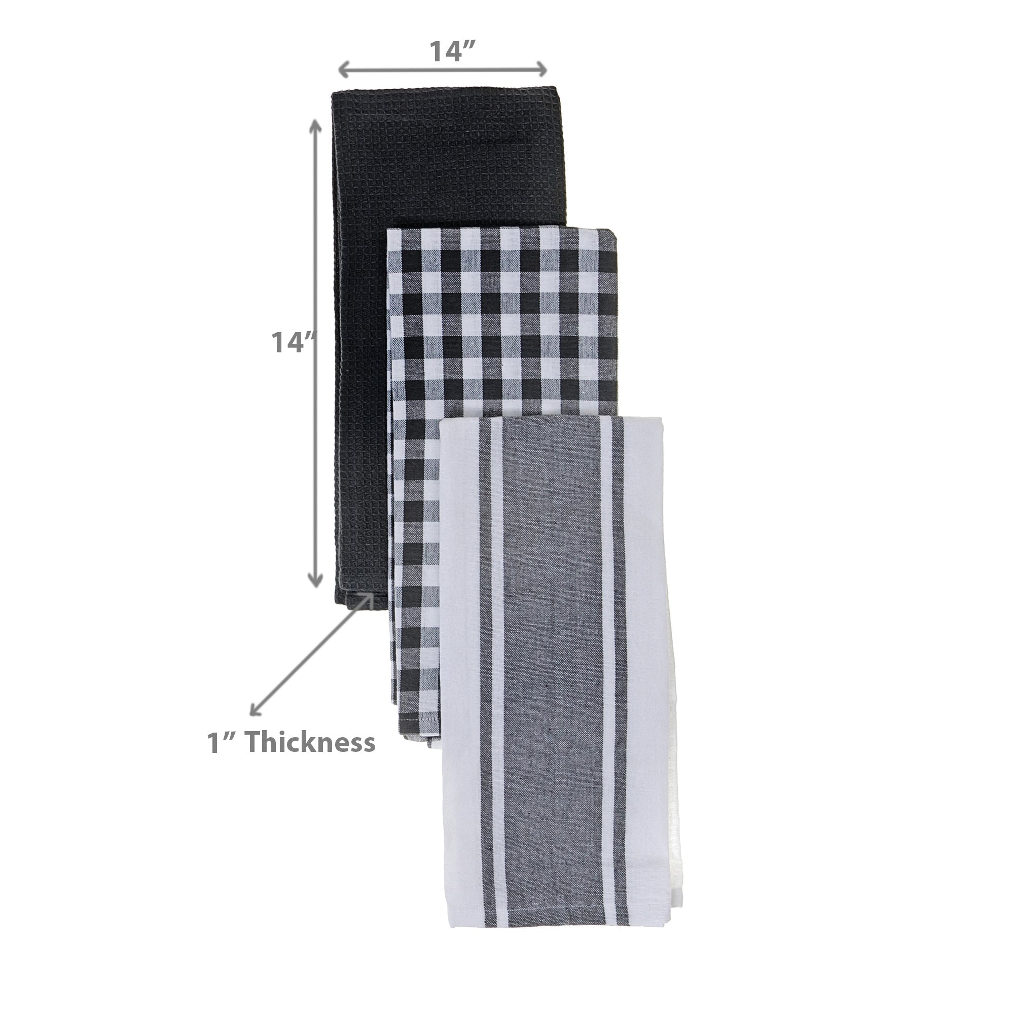 3 Pack Dish Cloth Plaid Set