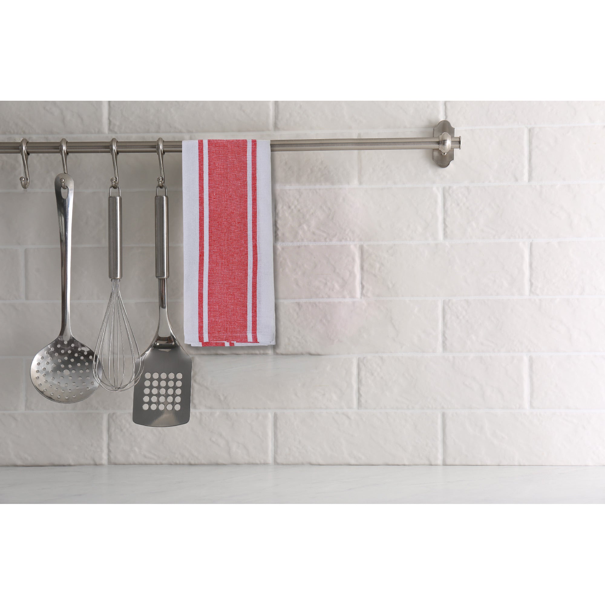 3 Pack Red Dish Cloth Plaid Print Set, Kitchen Cleaning Cloths