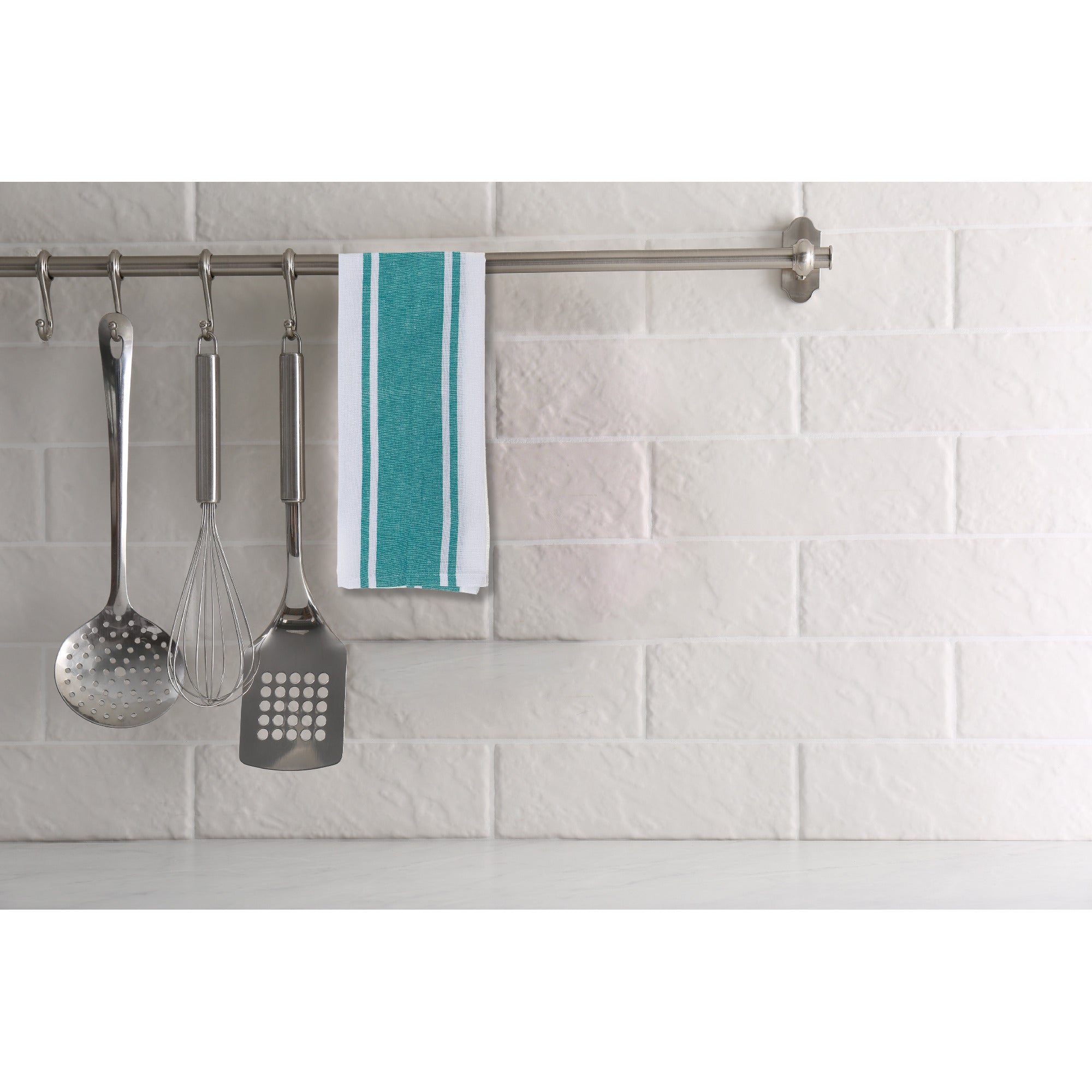 3 Pack Teal Dish Cloth Plaid Print Set, Kitchen Cleaning Cloths