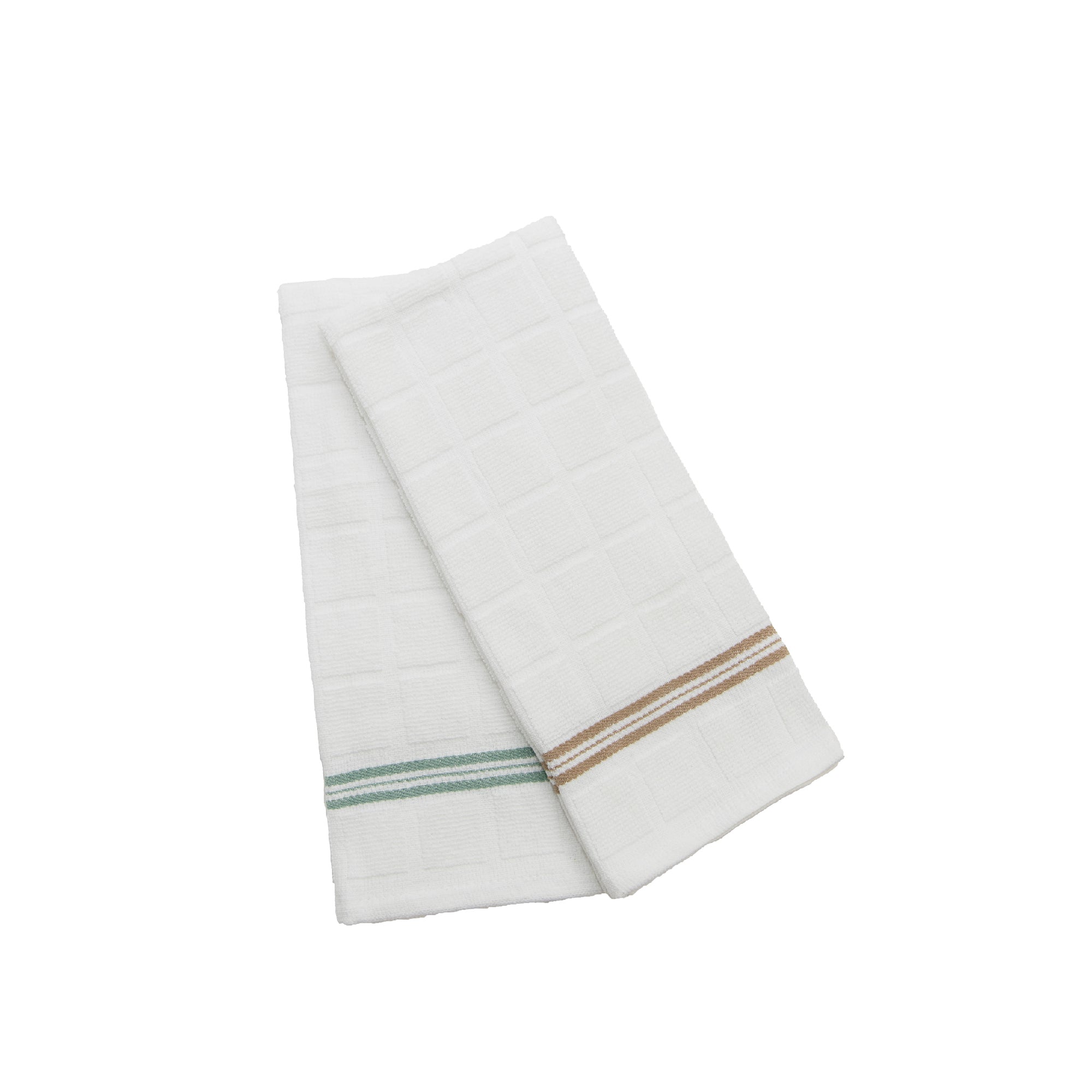 Assorted Color Checkered Terry Cloth Towels - Set of 6