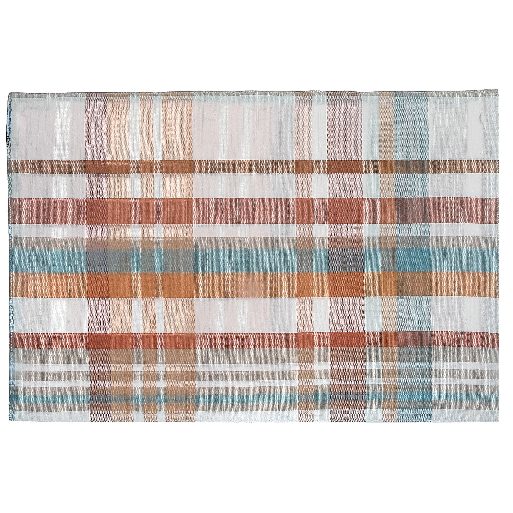 Classic Plaid Pattern Cotton Placemat - Set of 12