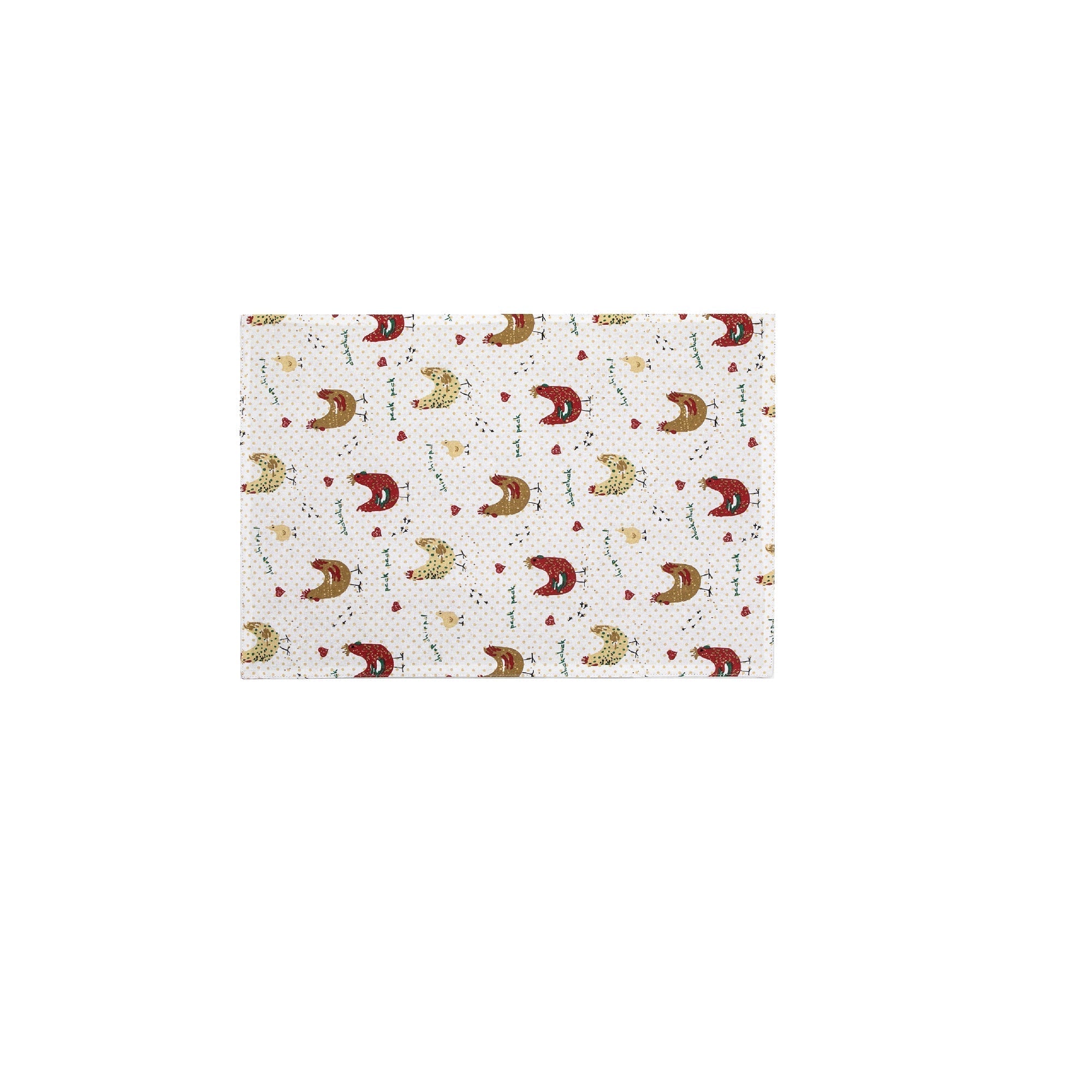 Cotton Placemat Farmhouse Chicken Decorative Dining Table Mats - Set of 12