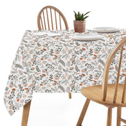 Cotton Round Table Cloth Persimmon 60 Inch Dining Table Cover