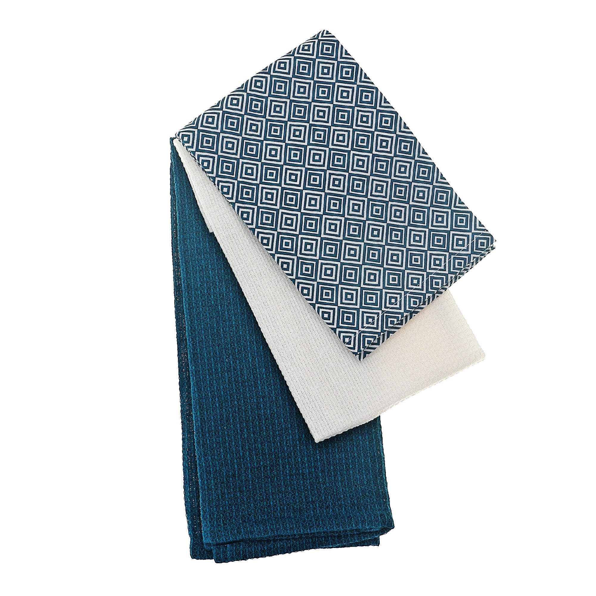 Kitchen Towel Set Of 3 Pcs Geometric Print, Kitchen Dining Decor