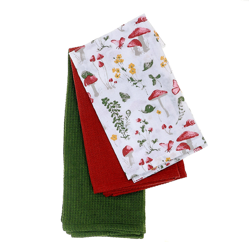 Kitchen Towel Set Of 3 PCs Mushroom
