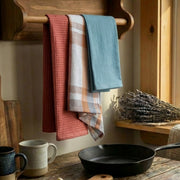 3-Piece Plaid Pattern Cotton Dish Cloth Set - Set of 2
