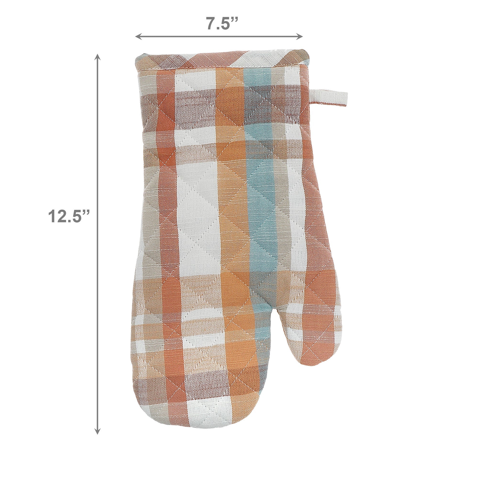 Plaid Pattern Cotton Oven Mitt - Set of 2