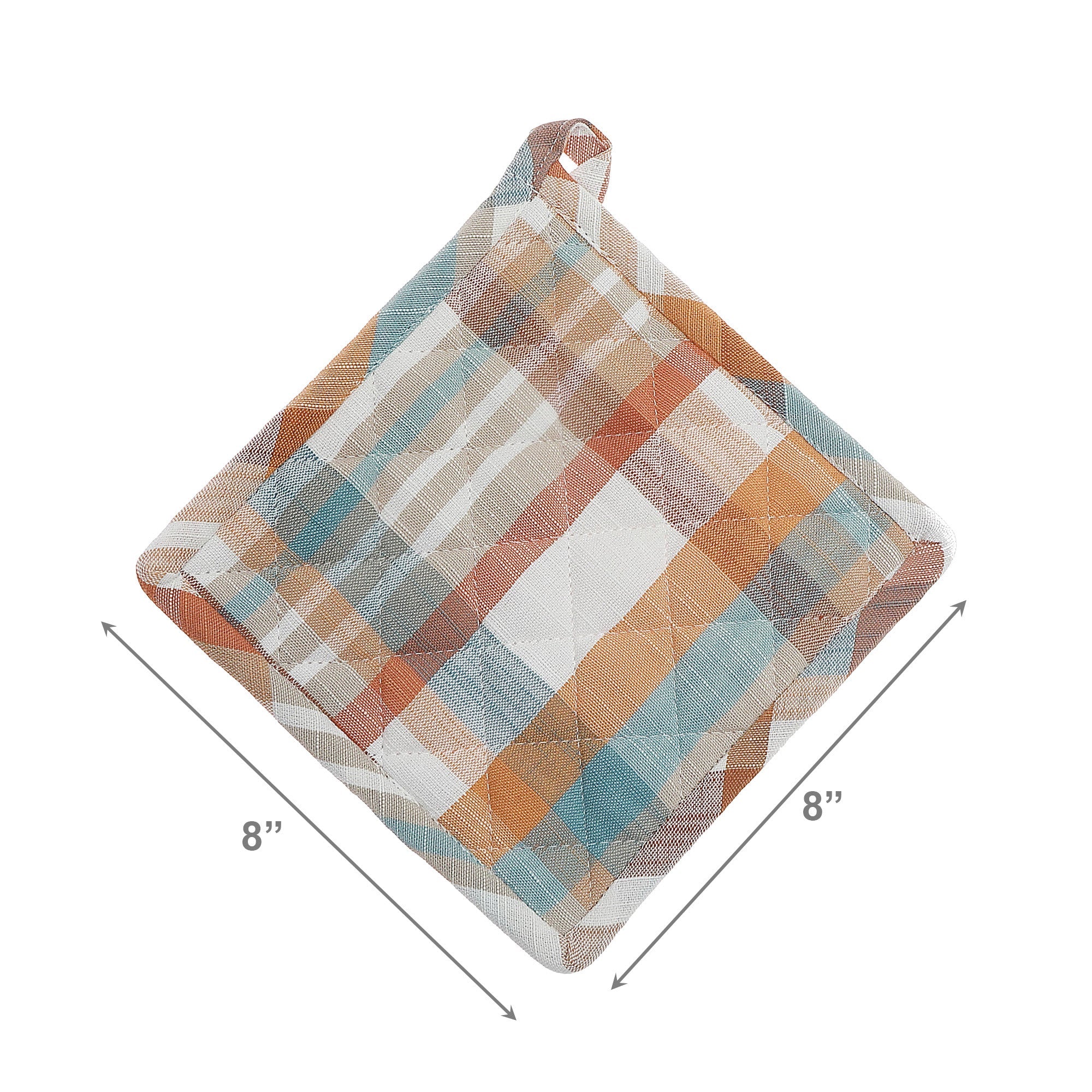 Plaid Pattern Cotton Pot Holder - Set of 2
