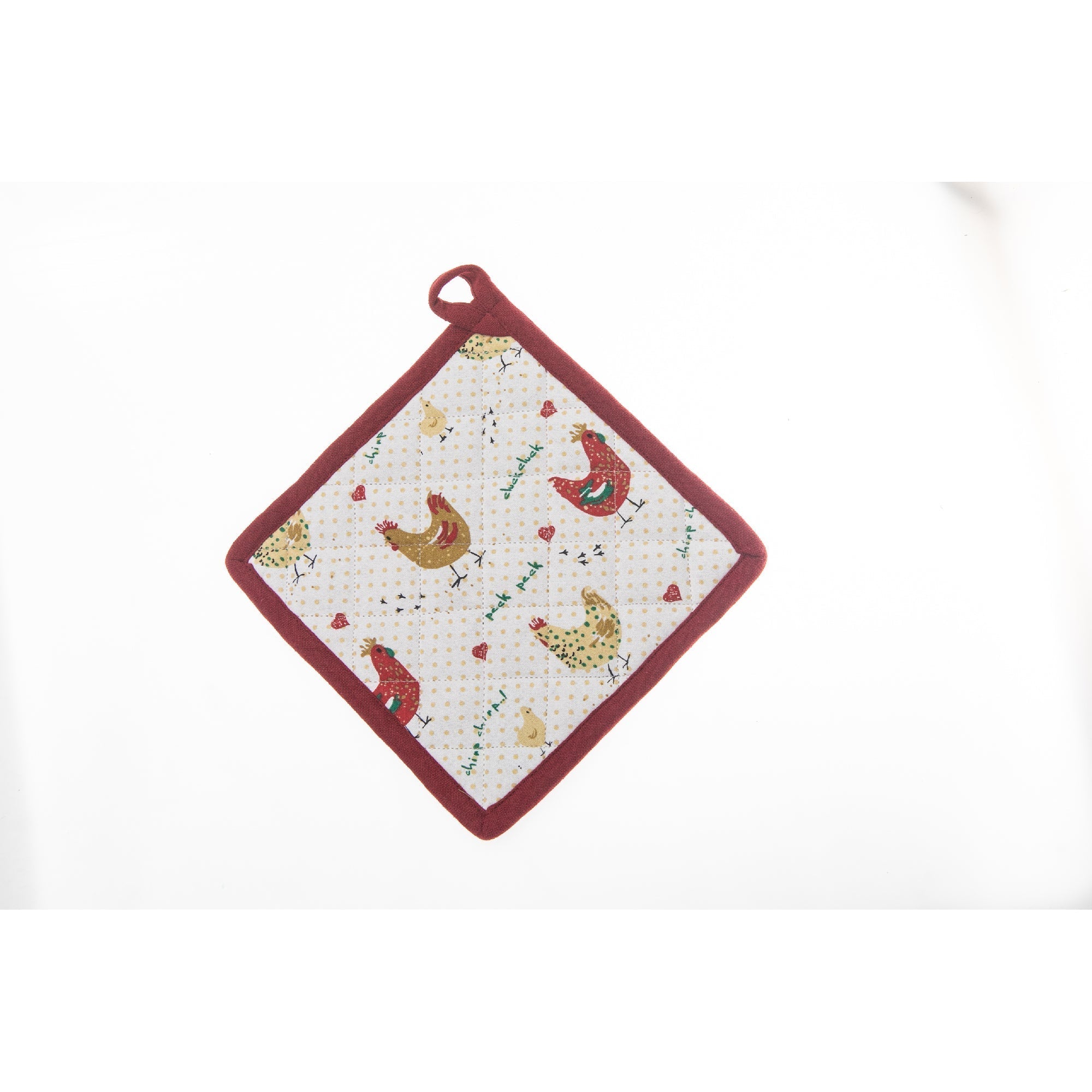 Cotton Pot Holder Farmhouse Chicken Kitchen Oven Mitt Heat Resistant - Set of 6