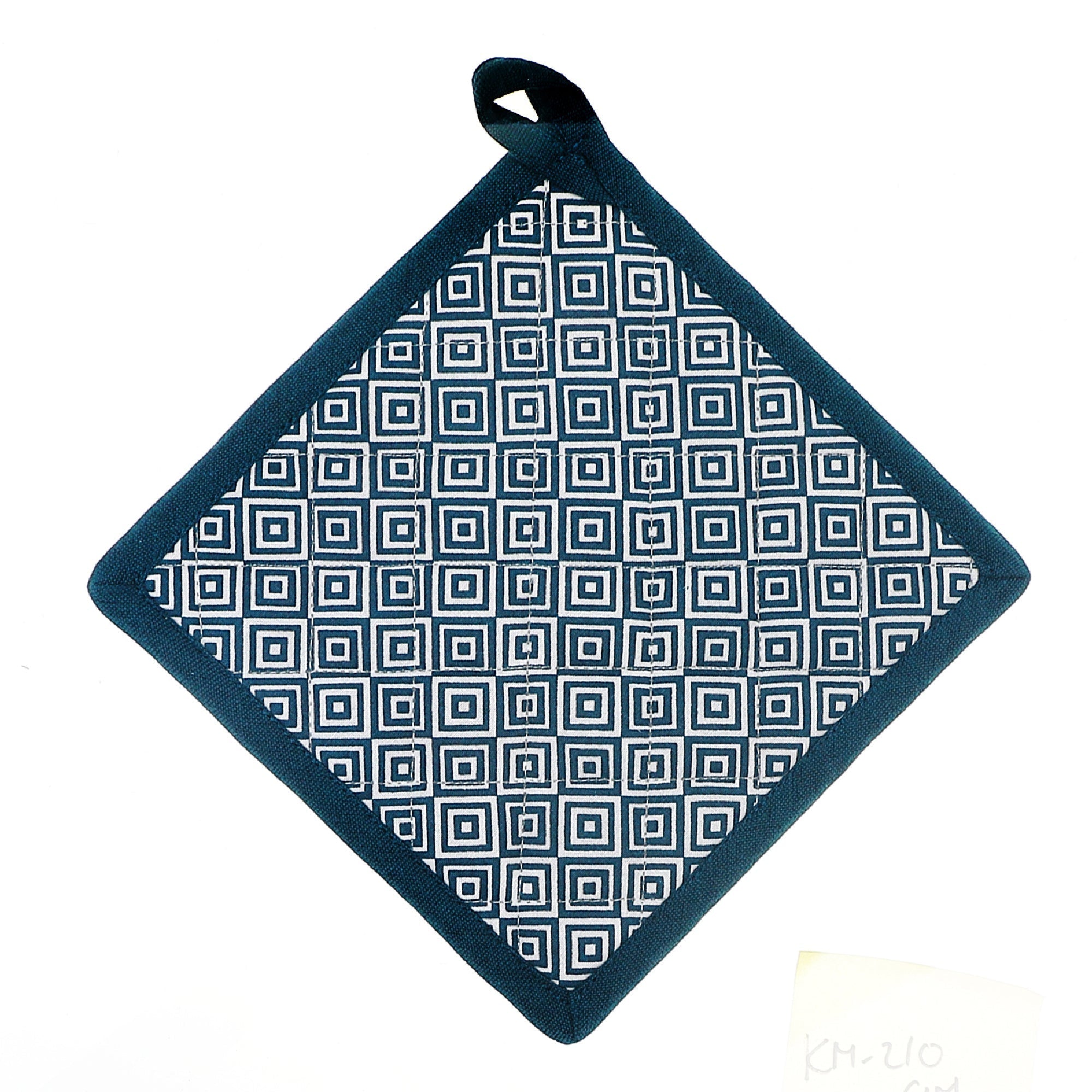 Cotton Pot Holder Geometric Print Set Of 2, Kitchen Heat Resistant Accessory