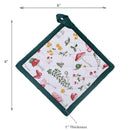 Cotton Pot Holder Mushroom - Set of 2