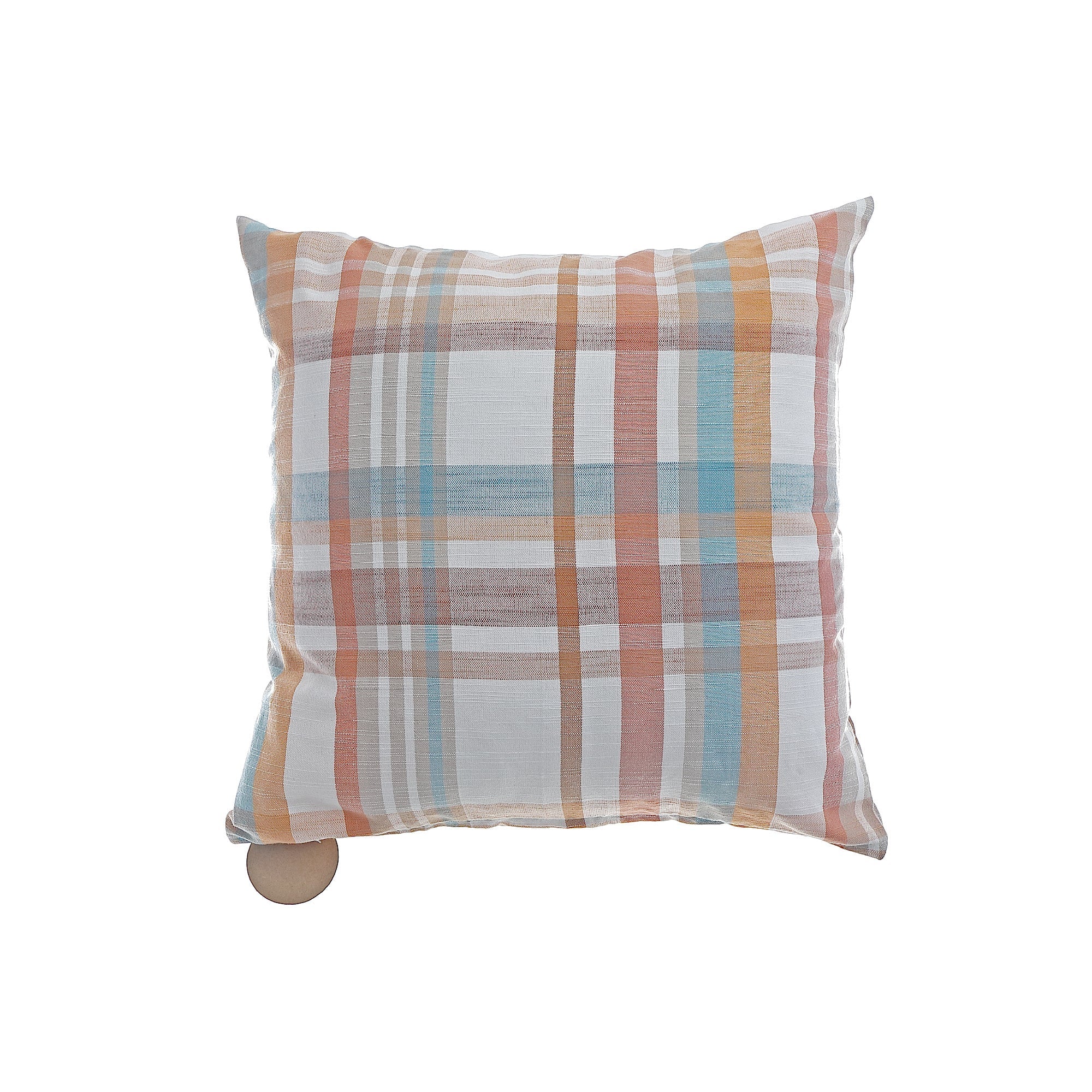18"x18" Plaid Pattern Cotton Cushion Cover - Set of 2