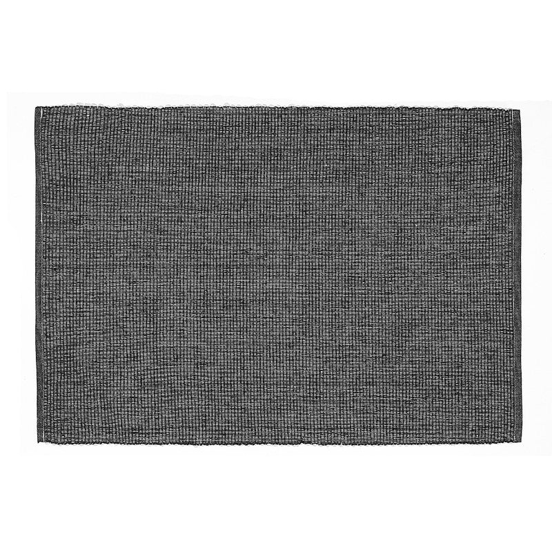 Chambray Ribbed Placemat Black Set of 12 Dining Table Placemat