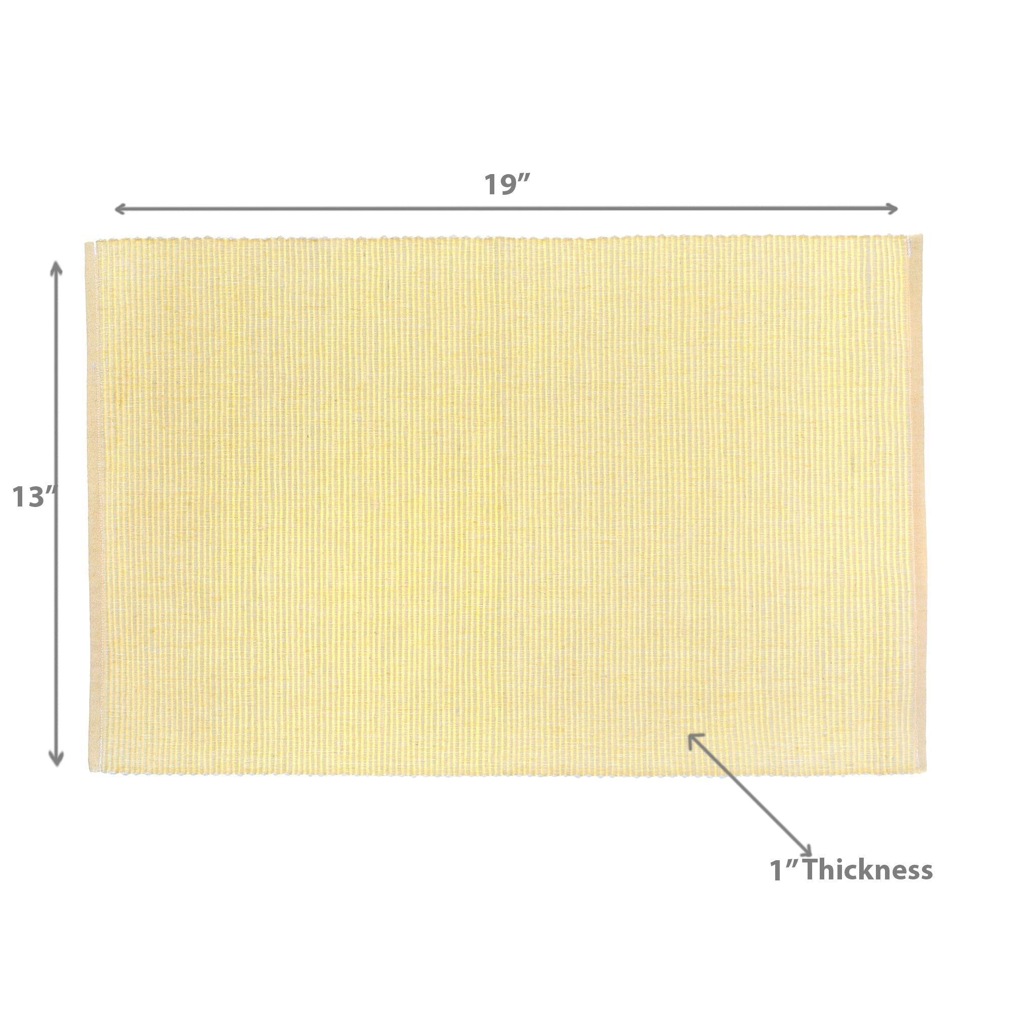 Chambray Ribbed Placemat - Set of 12