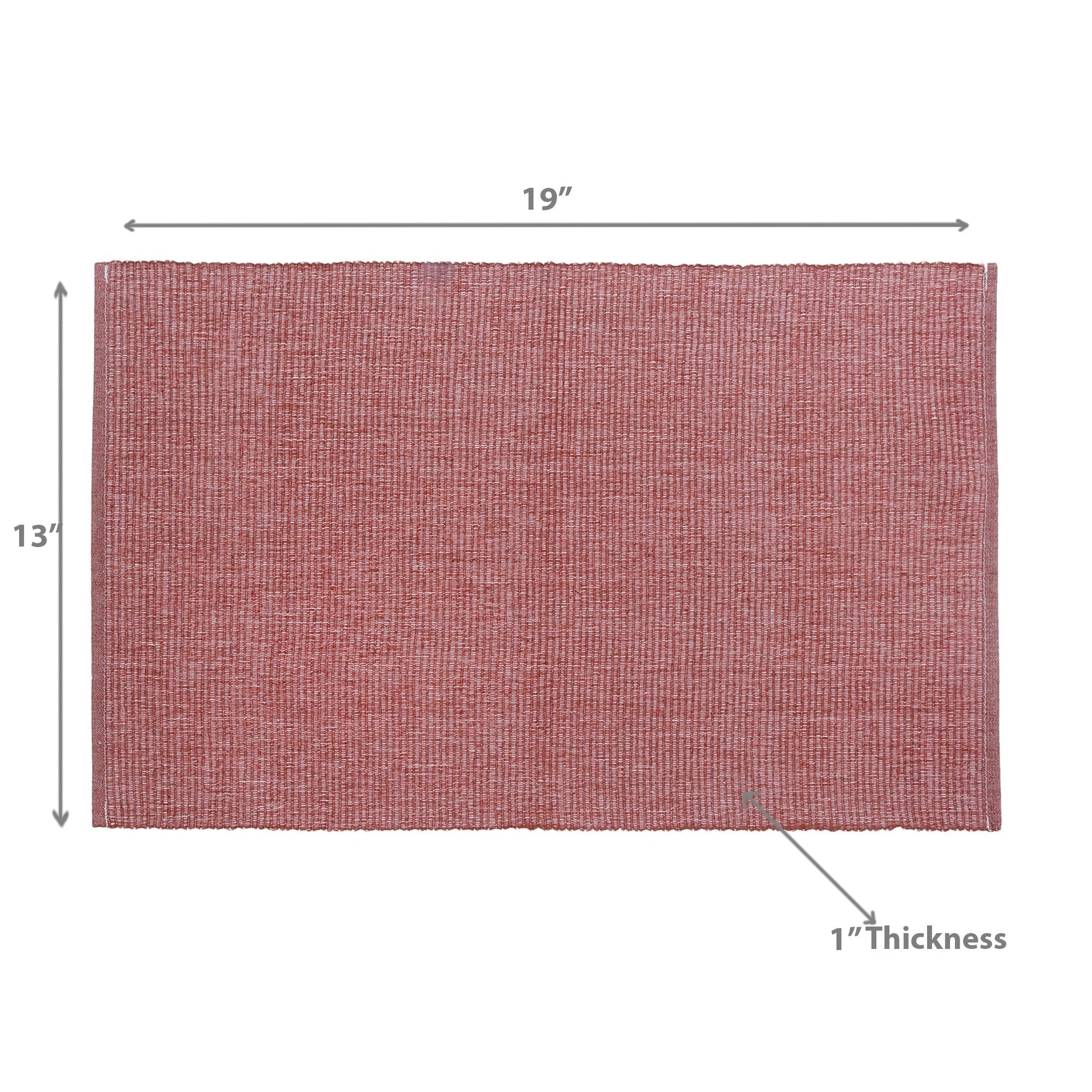 Chambray Ribbed Placemat - Set of 12