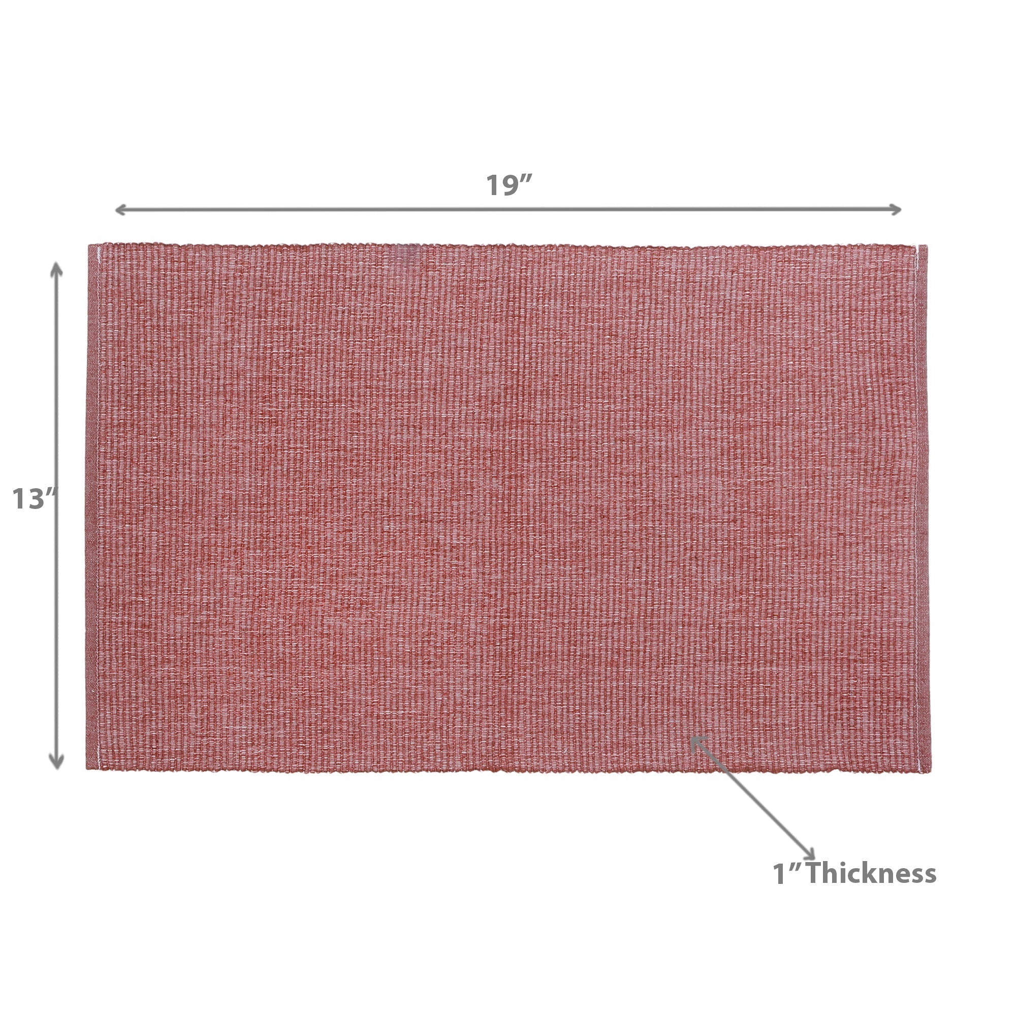 Chambray Ribbed Placemat - Set of 12