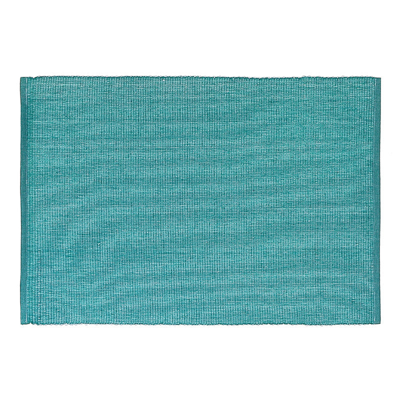 Chambray Ribbed Placemat Teal Set of 12 Dining Table Placemat