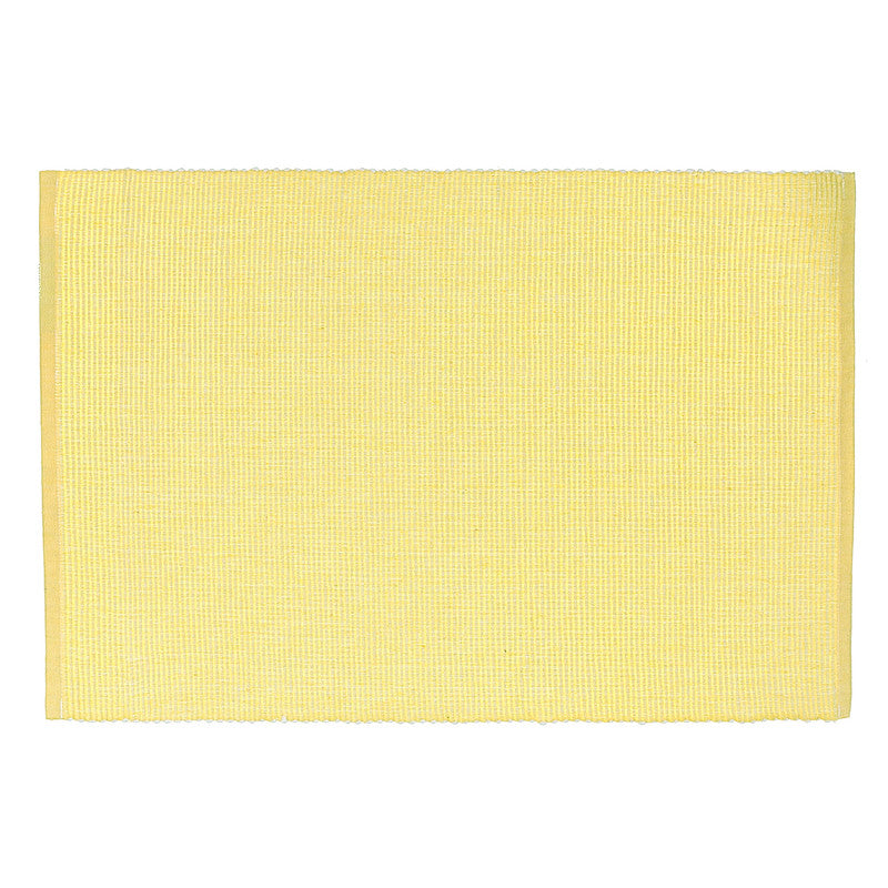Chambray Ribbed Placemat Yellow Set of 12 Dining Table Placemat
