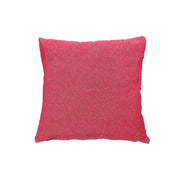 Chambray Zipper Cushion Red Set of 2 Decorative Throw Pillow