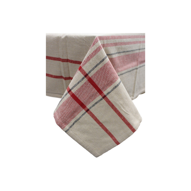 French Border Cotton Tablecloth 60x90 Taupe Dining Table Cover