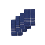 French Border Cotton Napkins Navy Blue Set of 4 Dining Table Napkins