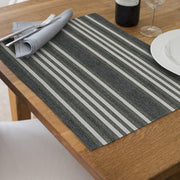 Green Ombre Ribbed Chambray Cotton Placemat - Set of 12