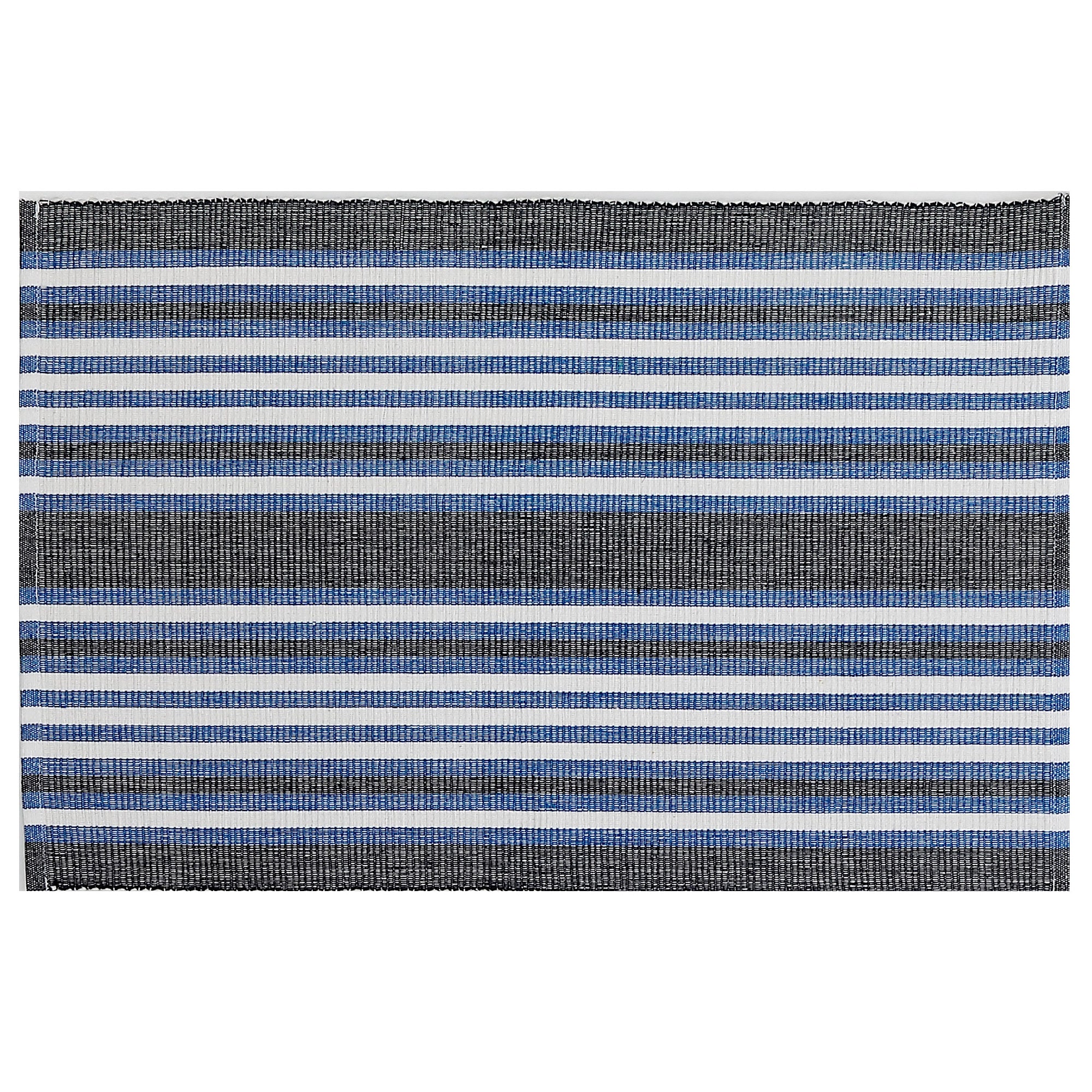 Blue Ombre Ribbed Chambray Cotton Placemat - Set of 12