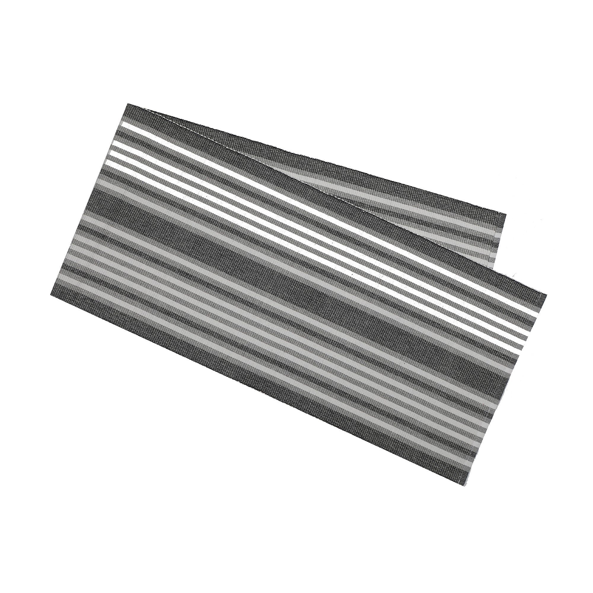 Grey Ombre Ribbed Chambray Cotton Table Runner - Set of 2