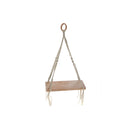 Cotton Rope Wall Hanger With Wooden Shelf