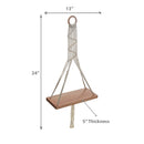 Macrame Wall Hanger With Wooden Shelf