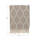 Moroccan Tile Cotton Throw With Fringe (50"X60")