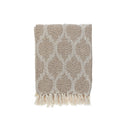 Moroccan Tile Cotton Throw With Fringe (50"X60")