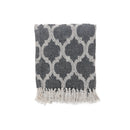 Moroccan Tile Cotton Throw With Fringe (50"X60")