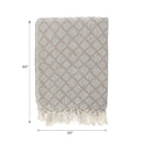 Diamond Cotton Throw With Fringe (50"X60")