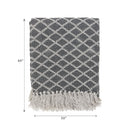 Diamond Cotton Throw With Fringe (50"X60")