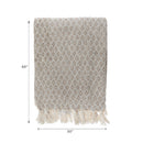 Diamond Geometric Cotton Throw With Fringe (50"X60")