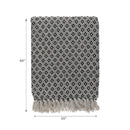 Diamond Geometric Cotton Throw With Fringe (50"X60")