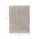 Braided Cotton Throw With Fringe (50"X60")