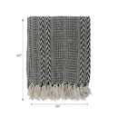 Braided Cotton Throw With Fringe (50"X60")