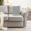 Pattern Cotton Throw With Fringe Grey 50"X60"