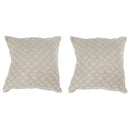 Diamond Cotton Cushion Beige - Set of 2