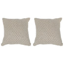Diamond Geometric Cotton Cushion Beige - Set of 2