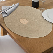 Jute Braided Round Plain Placemat 15 X 15 Set Of 12, Table Decor Rustic