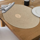 Jute Braided Round Plain Placemat 15 X 15 - Set of 12