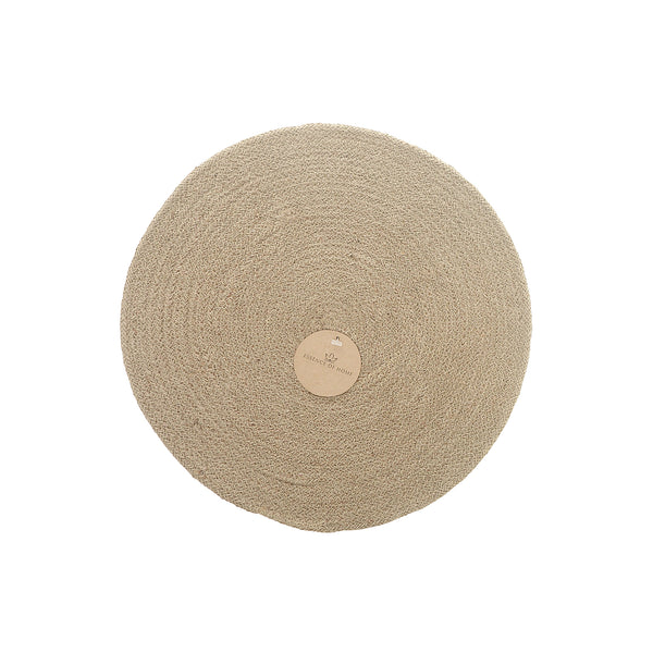 Jute Braided Round Plain Placemat 15 X 15 - Set of 12