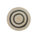 Line Round Braided Placemat With Black Outer 15 X 15 - Set of 12