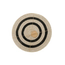 Line Round Braided Placemat With Black Outer 15 X 15 - Set of 12