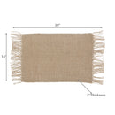 Jute Rectangular Handloom Placemat 14 X 20 - Set of 12